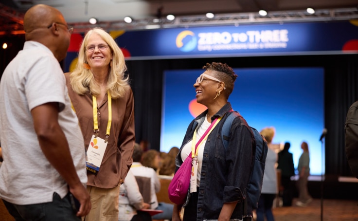 early childhood professionals talking at the LEARN conference